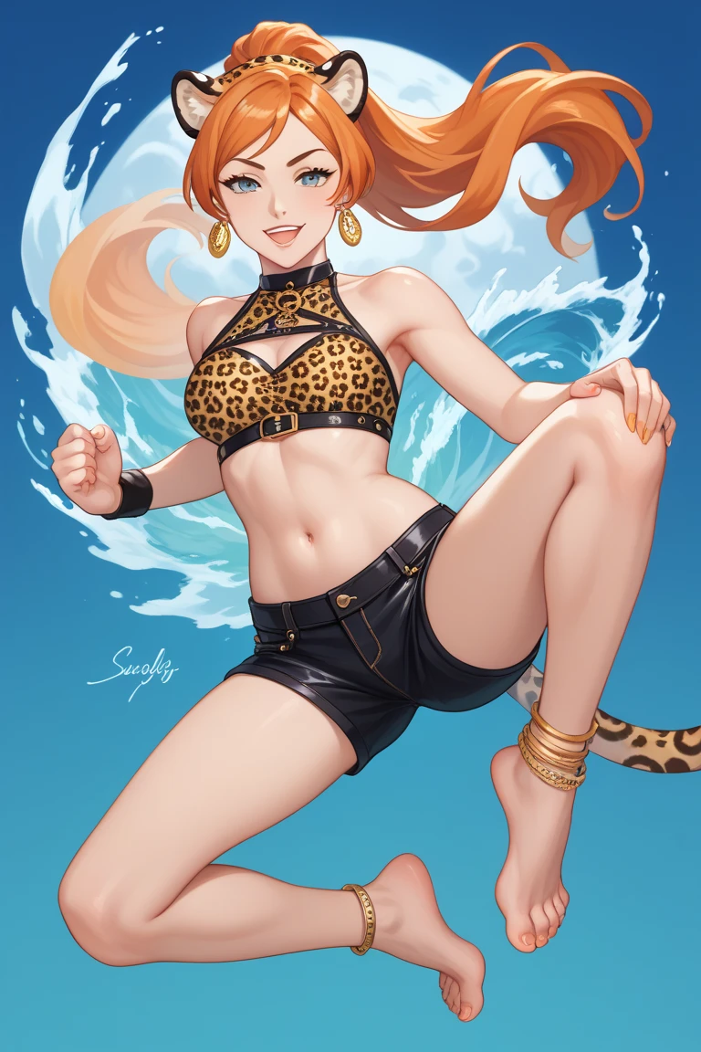 best quality, digital art, digital paint, masterpiece, 1girl, (dolphin shorts), side slit, draw string, crop top hoodie, crop top overhang, cowbow shot, large breast, green eyes, blonde, artgem style, like rossdraws,