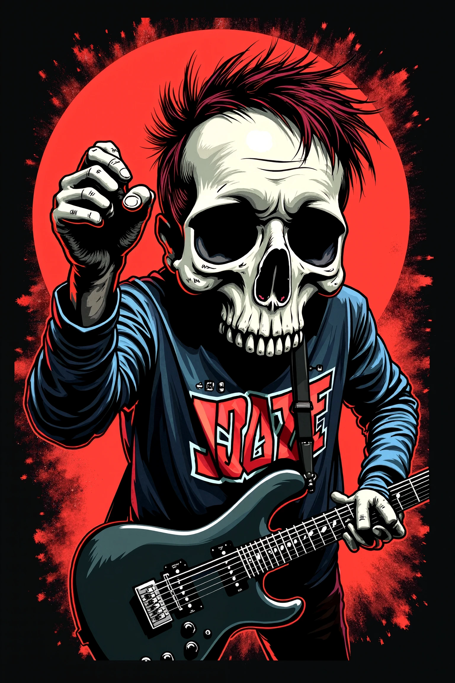 a skull guitarrist --auto --s2
