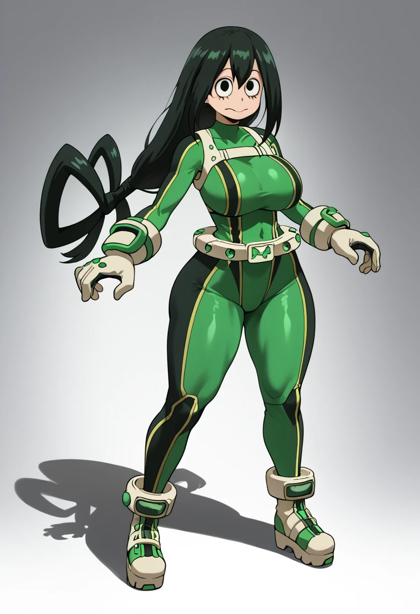 score_9_highly, score_8_highly, score_7_highly, Cowboy-shot, 1 girl, asui tsuyu\(boku no hero academia\), green hair, very long hair, long hair tied back deeply, tied hair, black eyes, wide hips, medium breasts,  uniform, source_Anime-Series, Anime-Series style, (hypnosis, Stand, Street at night, heart-shaped phighlyils, Brainwashed, blush, Viewers look at, Thigh gap, phone, heart, Eye symbol, Evaluation_questionable, throw),  muscular, musculare Beine, musculare Arme, muscularer Oberkörper, musculare Bauchmuskeln, musculare Schultern, muscularer Körper,
