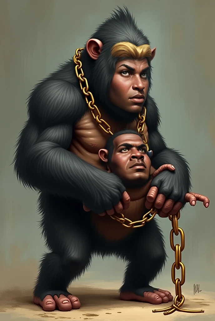 The image must be of a thin, humanized monkey. (rational). Right behind him I need a Spartan warrior with a thirst for victory, do this in a nice style and suitable for a YouTube thumbnail, use simple and minimalist colors. I need 2 individuals from the image, a monkey and a spartan, but the monkey needs to overcome the Spartan.
To create images similar to channel thumbnails "The traveler" usando o Midjourney, you can use a prompt that describes the visual style of the images. The thumbnails have a style reminiscent of manga or black and white illustrations., with strong contrast and expressive details in faces and scenes. Below is an example prompt you can use.:
A highly detailed, black and white manga-style illustration with intense shadows and contrast. The scene features a close-up of a character with expressive facial features, wearing glasses with light reflecting on the lenses. The background is a detailed, dystopian urban setting. The overall mood is dark and introspective, with a dramatic focus on the character's eyes and expression. The artwork should have a hand-drawn quality, reminiscent of classic manga or anime, with intricate line work and strong contrasts between light and shadow."