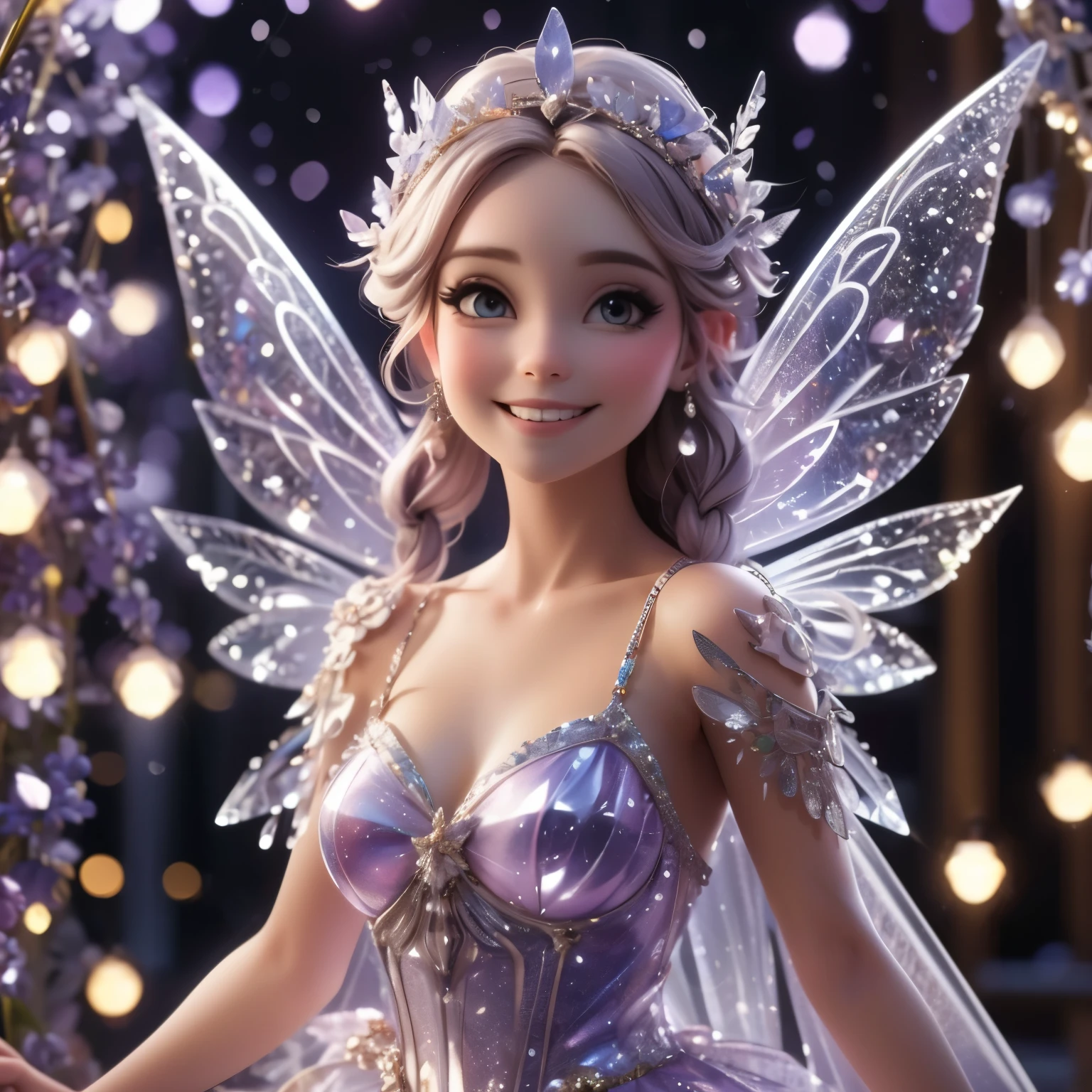  cute smile ,8K High Resolution,Light Fairy,A gentle gaze