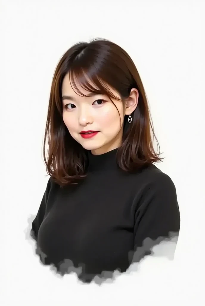 Konomi Ohara,looking at the viewer,Are standing,((masterpiece)),((highest quality)),perfect ???????,8k uh,highly detailed face,((1 girl)),((alone)),(detailed and beautiful eyes:1.5),perfect image,(Upper body:1.1),(look ahead:1.1),turn your arms behind your back,slim waist,(shiny hair),Super detailed,disorganized,((huge breasts)),(beautiful skin),(shiny skin),erotic lips,red lips,(shiny black dress),sexy dress,smile,closed mouth,