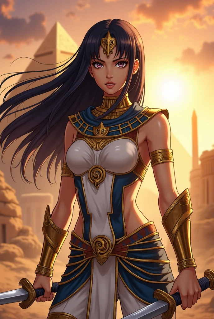 Dress_DragonBallSuper_Heles_ownwaifu,
1girl, hat, long hair, dark skin, black hair, dark-skinned female, green eyes, makeup, lipstick, navel, mole under eye, breasts, medium breasts, dreadlocks, collarbone, groin, jewelry, bracelet, nail polish, eyeshadow, armlet, red lips, no pupils, neck ring, yellow choker, colored skin,
midriff, bracer, choker, crop top, white skirt, long skirt, white pants,
<lora:ANIME_DragonBallSuper_Heles_ownwaifu:1> ,
((masterpiece)),((best quality)),(highres, absurdres), golden apple, original, bokeh, depth_of_field, scenery, spotlight, focused, looking at viewer, solo, cowboy shot,
