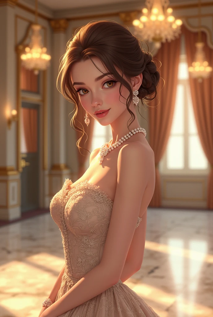 score_9, score_8_up, score_7_up, score_6_up, ,1girl, jewelry, breasts, earrings, solo, necklace, long_hair, looking_at_viewer, dress, blurry_background, cleavage, upper_body, parted_lips, smile, blurry, outdoors, brown_hair, lips, day, sleeveless, bare_shoulders, 80mm, cinematic lightning, ((breast out)), (naked breast), holding breast
