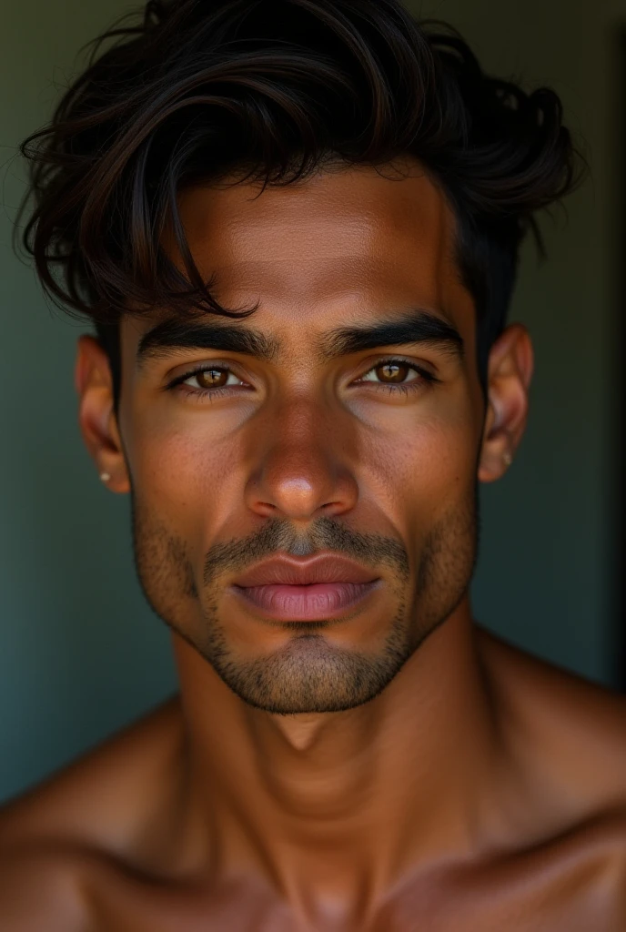 Handsome dark skin man