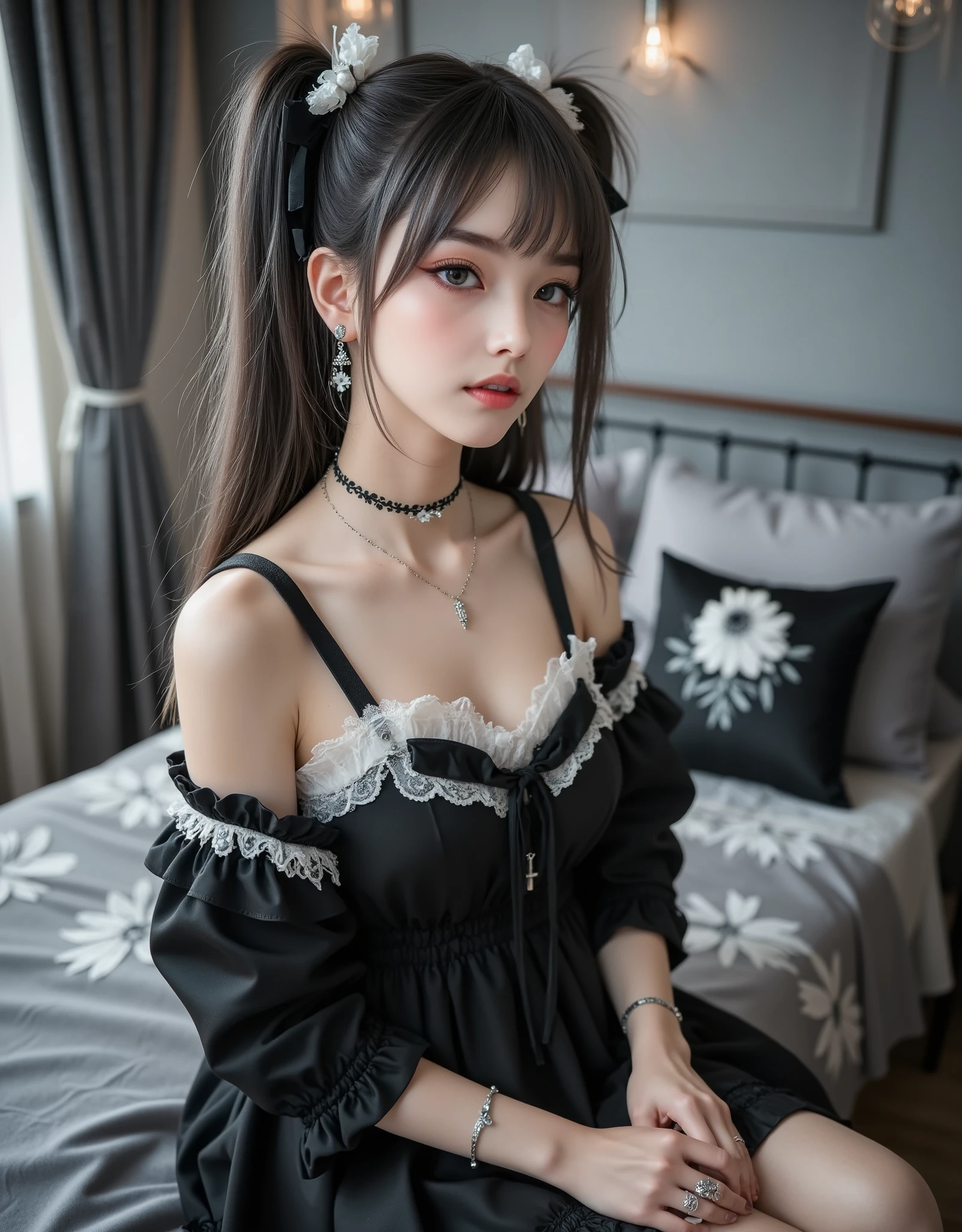 Highest quality,Realistic,masterpiece,detailed,High resolution,Cute , ((Beautiful girl alone with a flat chest:1.3, Baby Face:1.3)), ((Tight waist:1.3)), Slender body line, (Small and slender figure:1.3), (Small beautiful butt), (Thin thighs), (Slim Belly:1.2), (Beautiful Skin), ((Moist and cute lips:1.2))、high nose, (Detailed eyes and face:1.2, Professional photography techniques), (Highest quality, Highest quality, masterpiece:1.2, High definition, Realistic:1.37), Cinema Lighting, ((Short Two Side Up:1.2)), Detailed beautiful hair, Silky smooth hair, Beautiful straight hair, ((Cute school uniform:1.3, School uniform that suits flat chests:1.2))、Blurred Background、(Detailed correct move:1.1)、Navel of beautiful shape, (detailed flat chest:1.2)、 figure、(((Provocative look、Poses that captivate the opposite sex:1.2)))、((flat chest shot:1.2))
