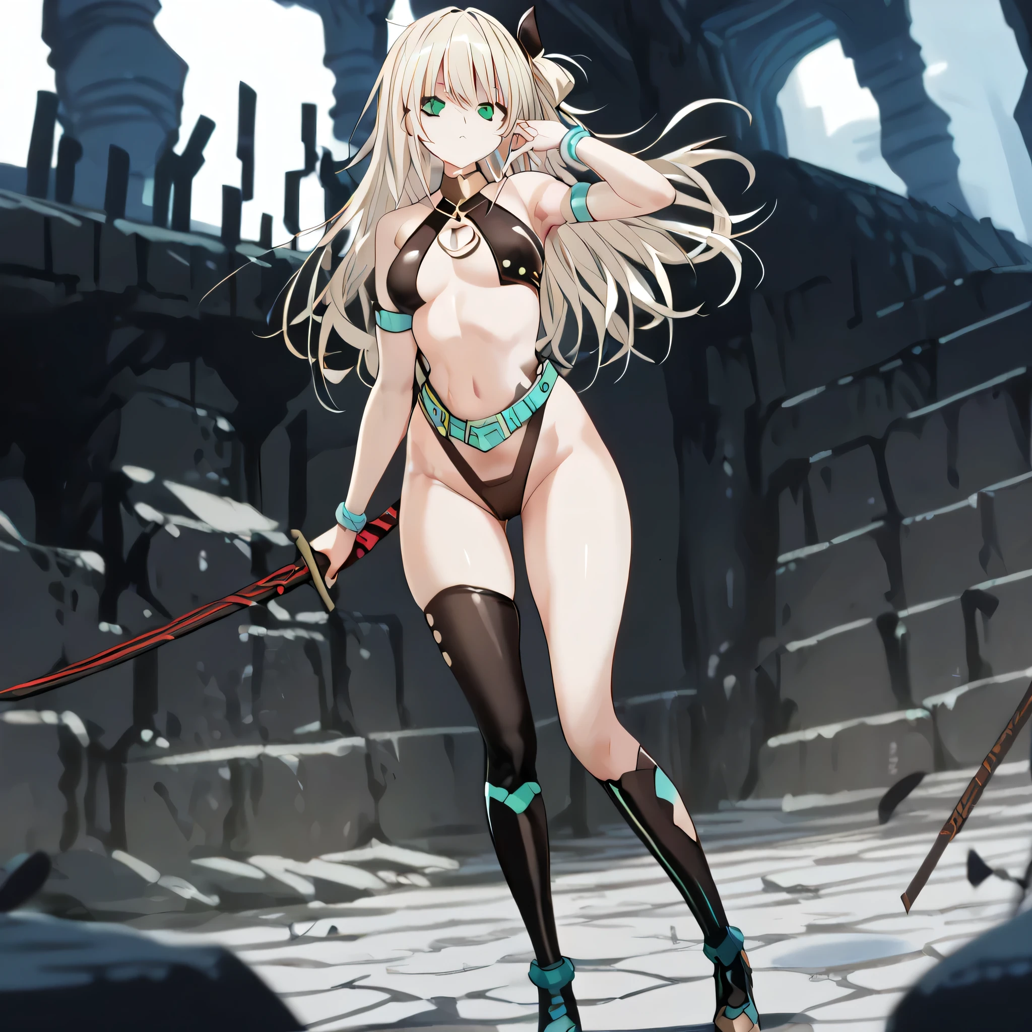(Highest quality,4K,High resolution,masterpiece:1.2), (Ultra-detailed), (Slender beauty)(Age 27)(Holding a sword:1.3) (Dynamic Art), (looking at the camera) (Dragon Ball Z setting), (The whole body is visible)(Vision:1.8), (Realist,photoRealist,photo-Realist:1.37), (High resolution,High resolution), (Portraiture), (Vibrant colors), (Long legs), (A noticeably elongated face), (Wide range) (Hermosos Fine grain), (Beautifully detailed lips), (Highly detailed eyes and face), , Bright eyes Dynamic angles and postures, Sweatびっしょり, Sweat, (Long eyelashes), (Sharp focus), (Physically Based Rendering), (8 heads,Beautiful female warrior), (Mature Woman) (Leg spread), (intense), (expression of intense desire), (Motion Blur), (elegant), (Slim figure), (Inspired by anime), (Bright light), (Cinema Lighting), (Contrasting colors), (Mysterious atmosphere), (Action-packed scenes), (Unique Look), (impressive), (), (Exciting), (Expressive), (Interesting atmosphere), (monster:1.4) ((Highest quality)),((Very detailed)),masterpiece,Absurd,Detailed face,Beautiful Face,(Fine grain, Deep Eyes),((Dynamic pose)), (((Long white hair,Adult beauty,Inspired by Akira Toriyama))),Iron Bikini Armor,grassland,monsterと戦闘中Distant view Vision
Wide shot 広角
Long shot