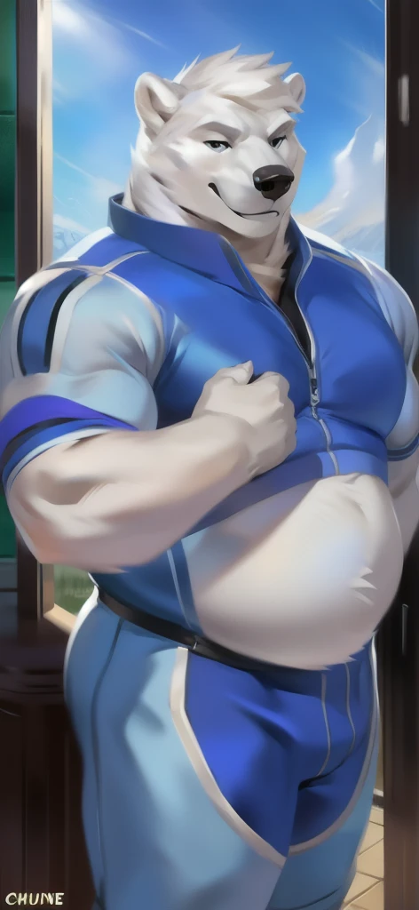 (androgynous), (boyish), beautiful, chubby, (very short hair), (pudgy face), (thick), overweight, beefy, nipples, (cute), (little brat), (naughty brat), (belly button), Chubby body, Sweaty body, (Smelly body), (moobs), (ikemen), (Obese man like female breasts), (Tank top)