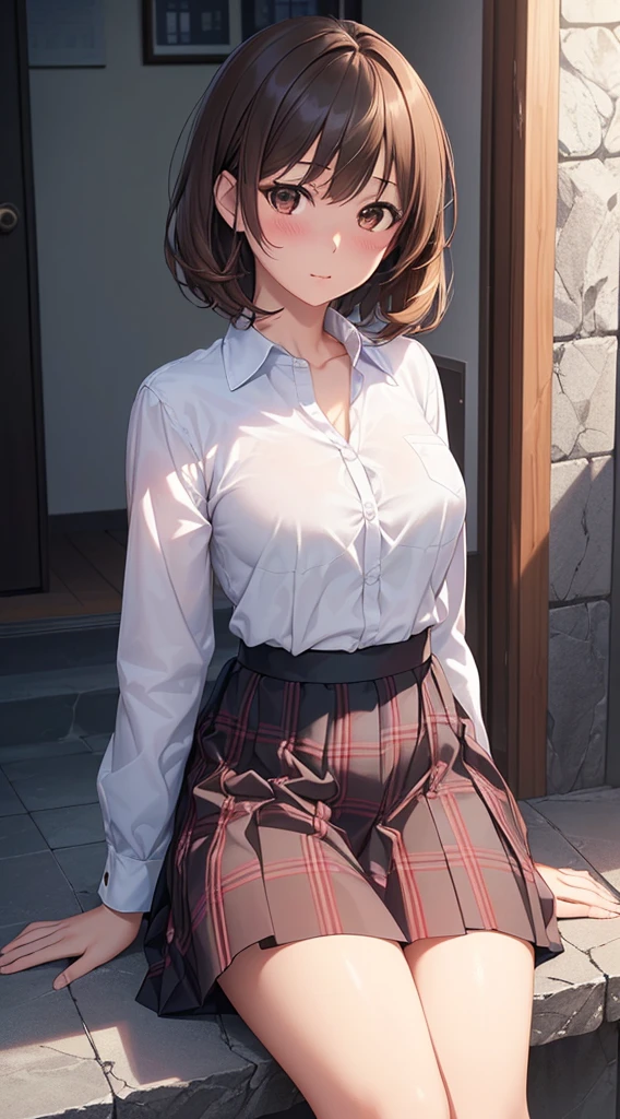(Highest quality:1.1), (masterpiece:1.4), (Absurd:1.0),
One Girl, Mikoto Mikasa、Brown Hair、Medium chest、Looking at the audience、Bedroom、(blush:1.2)、Embarrassed expression、((pantyhose))、(mini skirt)