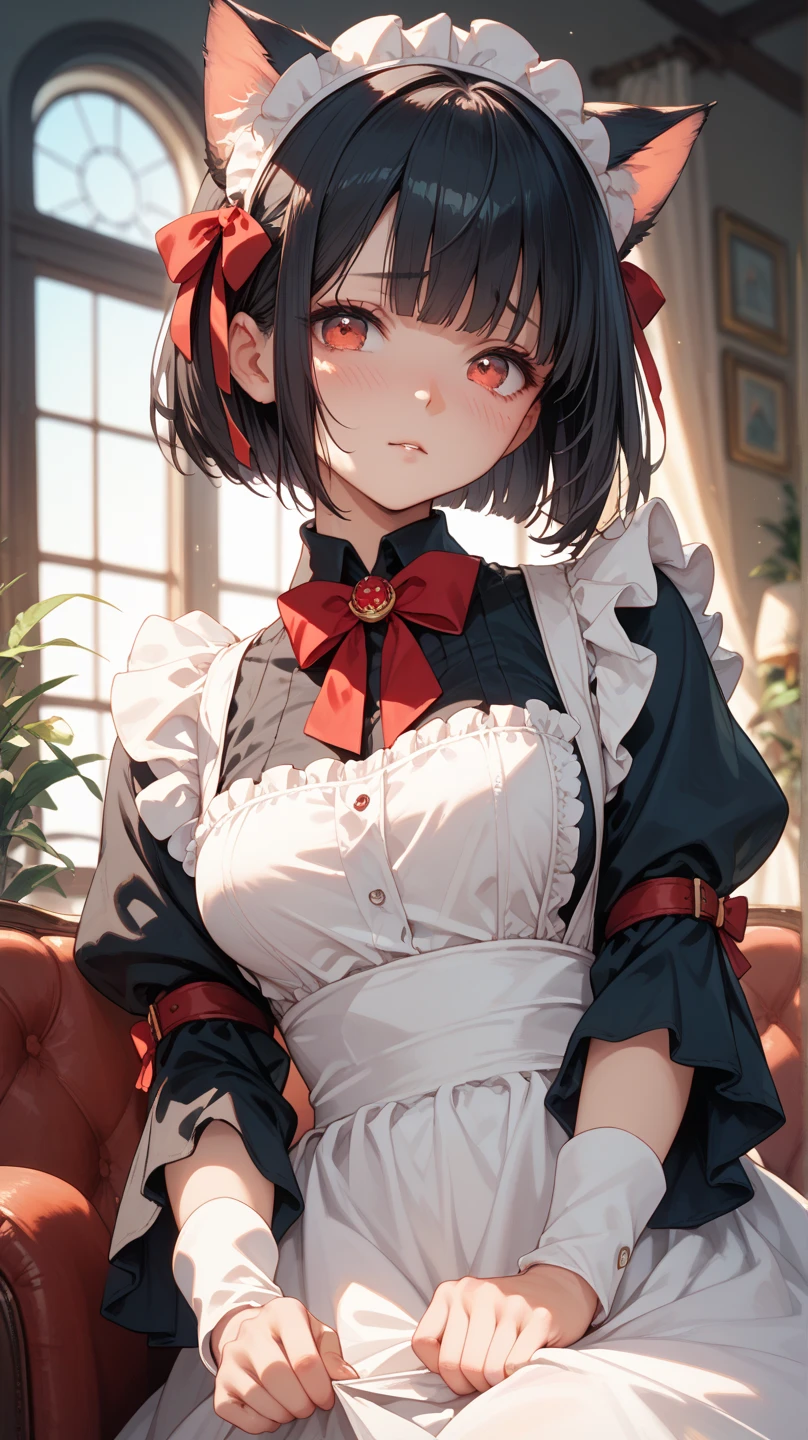 (((beautiful))), (((nurse, nurse))), ((Black Hair, ponytail, ribbon)), One Woman, Small breasts, Glowing Skin, (((Intricate details))), High resolution, ((Intricate details, Ultra-detailed)), whole body, Are standing, looking at the camera, Red cheeks, smile, hospital,