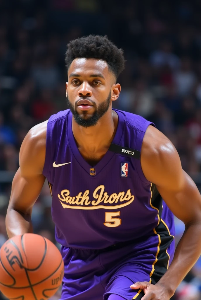 Basketball player, phoenix suns, wears a sleeve on the right arm, Cornrows, male, shipowner, Allen Iverson , on the court, Number 77, no beard gradient, Uniform do Phoenix Suns, Athletic, headband