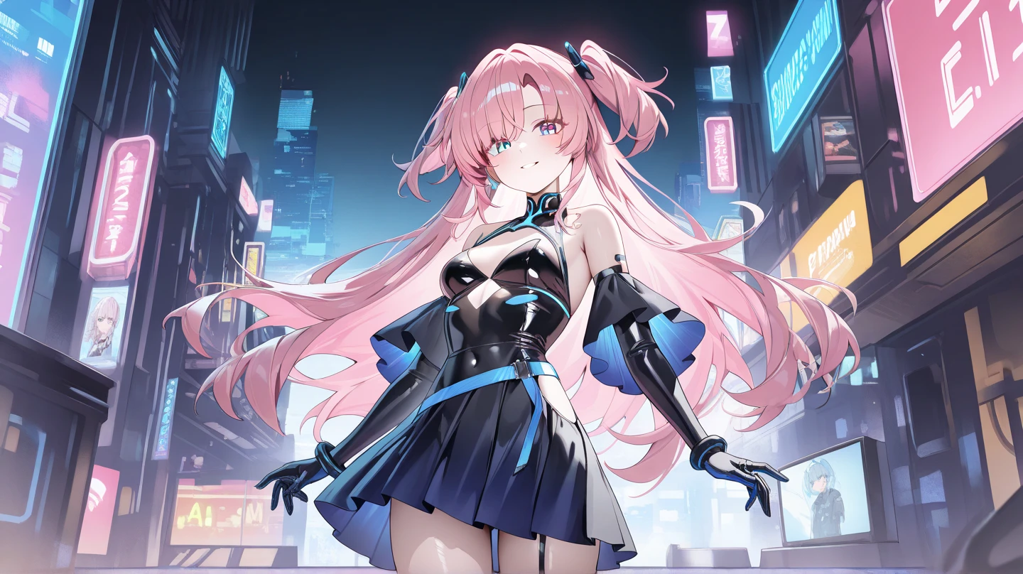 ((masterpiece)), ((best quality)), (Extremely detailed), ((Kawaii)), Lovely, (charming), ((Sexy)), ((Very detailed)), 4k, (8K), best quality, (beautiful), (Anime style:1.2), Flat Color, , rest, Dynamic poses ((National Foundation)), rest, Upper Body, level, Beautiful girl with Pink Hair,disheveled hair,long Pink Hair, Hammerhead, White pupil,The legs are very thin,Very long legs, Blue eyelashes, masterpiece, rest, 1 Girl ((20 years old)), Cyberpunk, Black bikini, The role of Mitsuri Kanji, Bangs, Dressed to perfection, Big thighs, have, Fortnite, Uterus tattoo, rest, Large Breasts, Smile, open mouth, long hair, Hammerhead, (Pink Hair, Deep blue eyes:1.2), Bright Eyes, (Perfect eyes:1.2), (Perfect iris:1.2), rest, (Cool), rest, Glittering, Super shiny body, Glittering, Cute face, Kawaii, Large Breasts, Fine hair, disheveled hair, rest, Gray background , ((Low photographic angle, Ground view)) High and tall,Thin, 8K, From surrealism, Official Art, National Foundation,Short skirt,Squatting,Show your buttocks