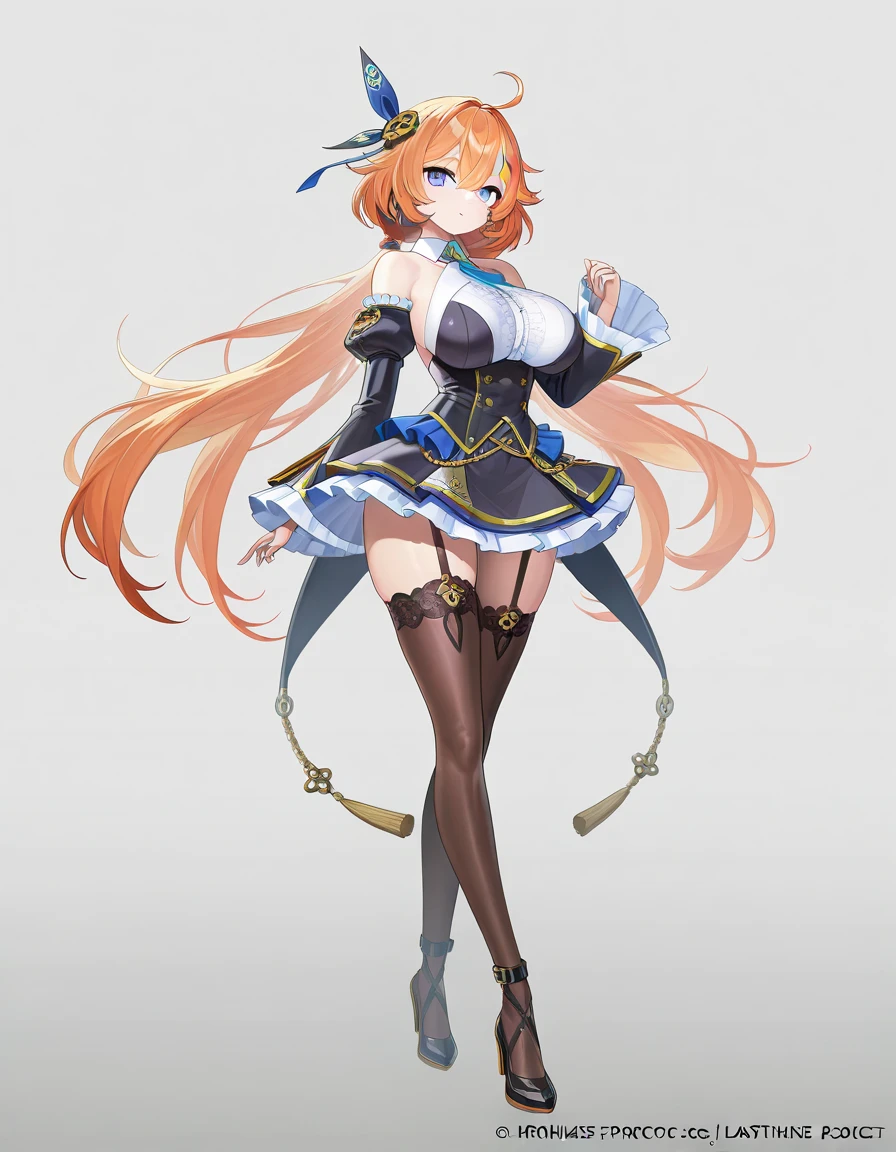 lisa(Genshin Impact)，multi-perspective，6 anime character stickers with different expressions，Fleet collection style，Anime moe art style，girls frontline style，lovely art style，Miho art style，Official artwork，Chibi Art，Pisif，The style is Nendoroid，cute artwork，8K!,a variety of poses，The artistic stance of leather，Follow fashion trends,pale-blue，Comic cover style，Comic title，Slim figure，cropped shoulders，huge tit，White dress at the bottom，Mesh garment，Fleshy thighs，Below the waist are mesh stockings，Masterpiece，hyper-detailed face，Deep rendering