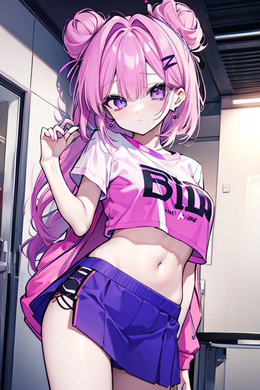 (best qualityer:0.8), (best qualityer:0.8),k hd，high qulity，1girll,Pink hair ponytail，Sexy clothes，the street，Spread your legs，skinny and thin，Masturbation，masturbated，With a relaxed expression