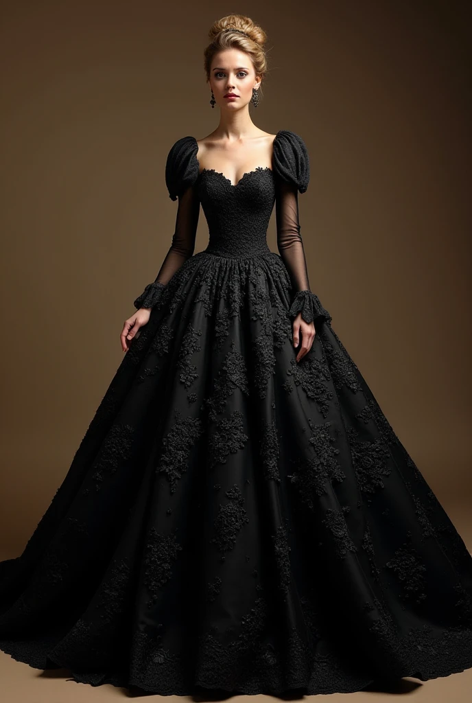 a chic ensemble stylish gotrhic woman in a dark black gothic baroque mess dress recline walking eleganty quaint inblack sludge (best quality,4k,8k,highres,masterpiece:1.2),ultra-detailed,(realistic,photorealistic,photo-realistic:1.37),HDR,UHD,studio lighting,ultra-fine painting,sharp focus,physically-based rendering,extreme detail description,professional,vivid colors,bokeh,portrait,high fashion,elegant,glamorous,cinematic,dramatic lighting,moody,mysterious,sensual,sophisticated