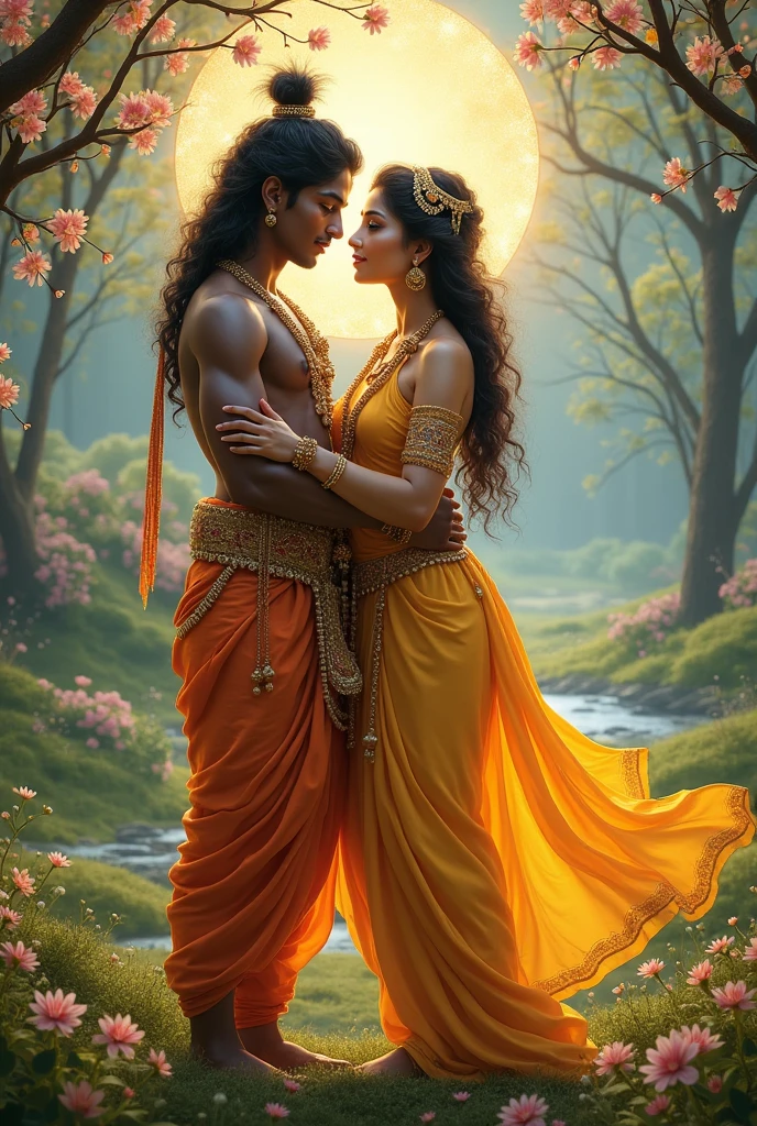 Krishna with a girl