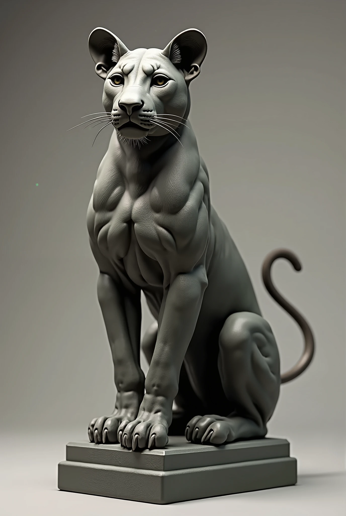 Buff, lean cat