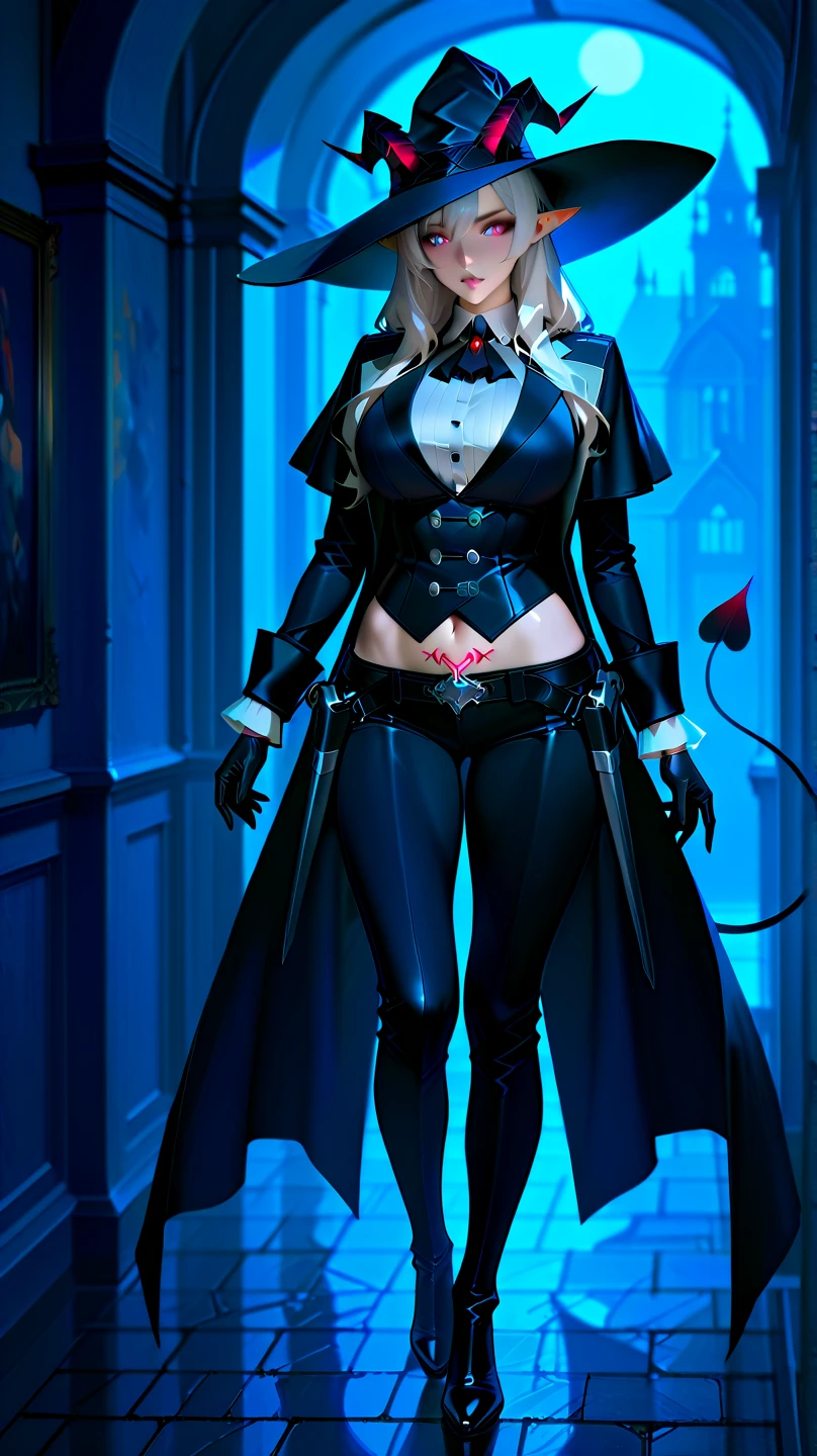 ((最high quality, 8K, masterpiece: 1.3, Ultra HD, high quality, 最high quality, High resolution, realism)) 、25-year-old Caucasian female、Platinum Blonde、blue eyes、long hair、smile、slender、A voluptuous, feminine body、I want my head to stay off screen、手首にアクセサリーapply、Wearing red nail polish、I have a peticure、anklet((anklet))apply、Wear an off-the-shoulder bodysuit like a bustier、お尻に丸い尻尾の飾りをapply、Hairband in the shape of rabbit ears、Collar with bow tie、cuffs、Fishnet tights、High heels、Pastel blue background