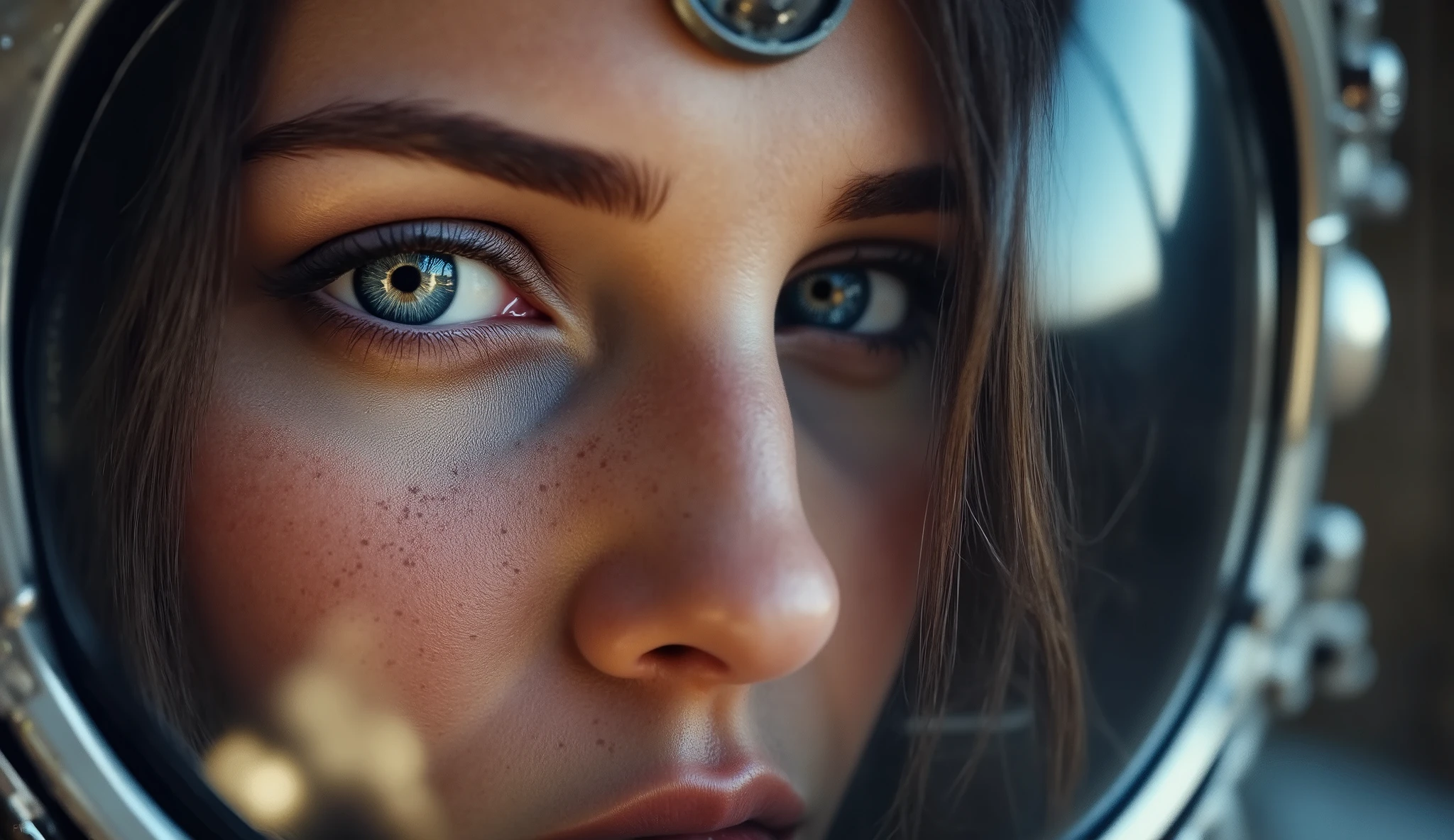 steampunked pretty female woman astronaut in a sexy bikini corset outfit and astronaut helmet. Huge chests and cleavage.in space walk in the alien world
a huge firm breast , big ass, long hair, revealing female outfit Industrial The image is rendered in photorealistic detail, with a focus on realism and depth of field, akin to a concept art piece trending on Artstation, created with Unreal Engine 5, in 8k resolution. zoom in on face shot looking at viewer seductively. ( masterpiece:1.2 ), ( super detailed), 8k, 16k, wallpaper,( steampunk:2.0) . zoom in on face of woman. ,ArsMJStyle, Rococo Steampunk, Enhanced all. A realistic woman in a close-up shot, showcasing her radiant complexion. Soft, natural lighting illuminates her features, highlighting the clarity of her skin. Her eyes gaze directly into the camera, with subtle. full body shot. Zoom in from birds eye view shot. Zoom in from birds eye view shot from behind showing butt and sheer bikini