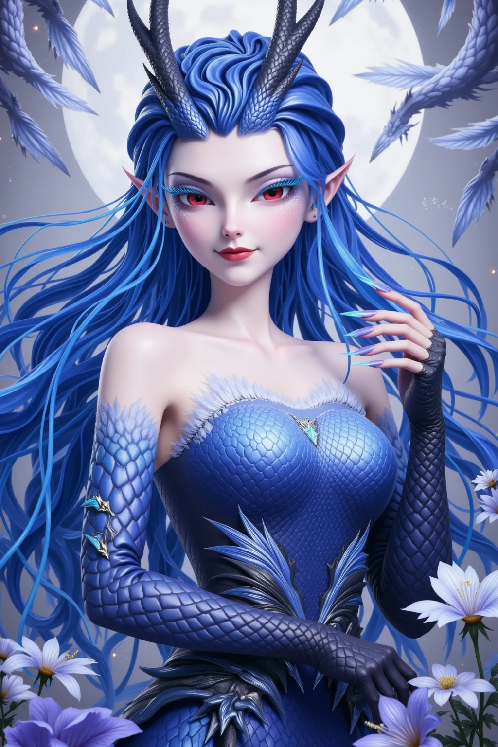 <lora:Maybe Baby v1.2:0.7>, (masterpiece, top quality, best quality, official art, beautiful and aesthetic:1.2), (1girl), blue hairs, extreme detailed,(fractal art:1.3),colorful,highest detailed