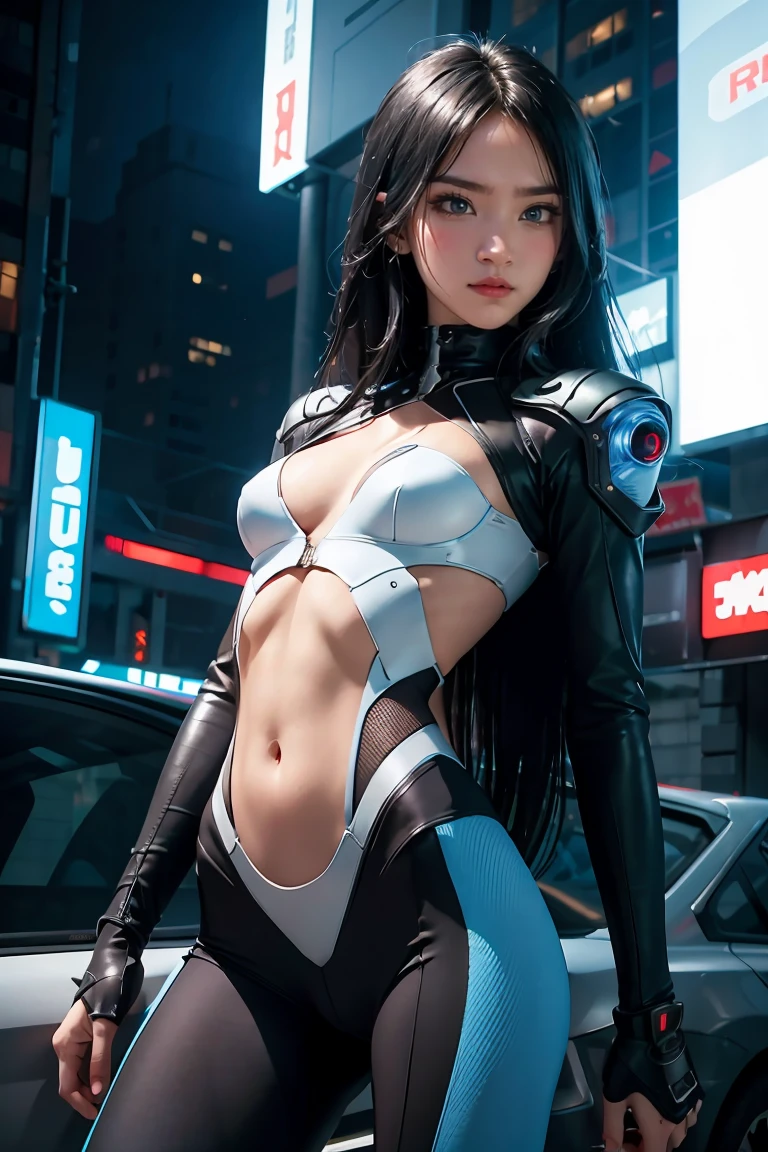1 girl, solamente, (NSFW), Cute 18 year old girl in twin tails, ((cuerpo femenino perfecto)), (Maquillaje de cara linda), multiple (cabello color arco iris: 1.2), (Hermosos ojos azules detallados: 1.6), (Ojos fotorrealistas: 1.6), ((ojos perfectos: 1.6)), feliz, Ucraniano, (Small body), ((small hips)), ((white pale skin:1.2)), (Micro bikini y top de tubo: 1.2), ((Pantimedias mate: 1.6)), (("TRON LEGACY ciudad futurista" fondo de estilo)), (Noche:1.2) desnuda