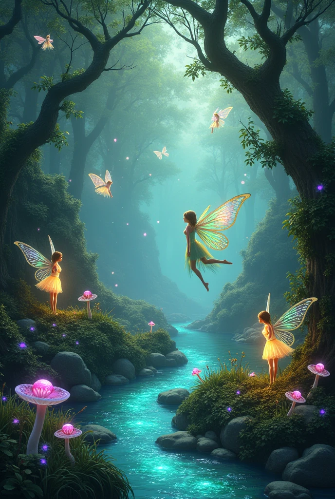 video Fairy planet, trees and flowers, water, smell sweet and fresh, magic animals, soft sound of the birds and songs