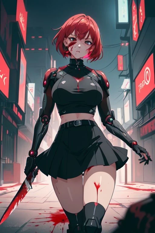 (full body photo:1.59), (A Kawaii Woman:1.5), (wearing cyberpunk red metal+ultra realistic metal outfit:1.5), (she's in a futuristic city with lots of flying cars+at night+raining hard:1.5), (she has roza mohawk hair:1.3), (she's got blue eyes:1.3), (she's holding futuristic weapons+sorting+staring at the viewer+striking sexy poses for the viewer:1.5),  Hyperrealism, 16k, best quality, high details, UHD