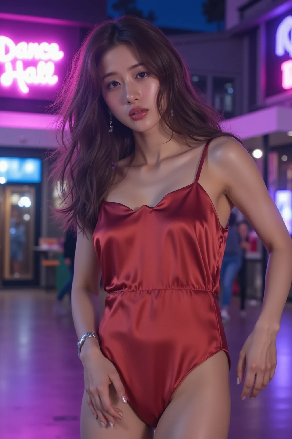 (16k, RAW photo, highest quality, masterpiece: 1.2), (realistic, photorealistic: 1.37), 1 girl, Japan, 25 year old woman, ((kneel down)), legs open,((spread legs)), cityscape, night, professional lighting, photon mapping, radio city, Torn, big, very small micro bikini, areola, The shape of the pubic bone is clearly visible, pubic hair, bristles on the lower abdomen, gal, so many eyelashes, Eyeshadow resistant to the eyelids, bright red lips, bright red heels, bright red choker,