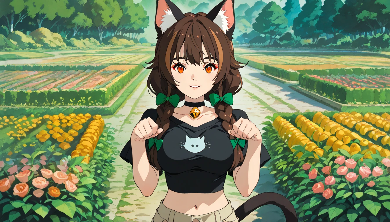 (Super detailed, high resolution, Kyoto animation style anime illustrations, highest quality official art featured: 1.6), beautiful face, eyes, highly detailed body, very detailed hair, nice hands, perfect hands, beautiful hands, (1 girl: 1.4), (Chibi: 0.8), (cute: 1.2), (cute: 1.2), (loli: 0.5), one girl, cat ears, (big, Looks large cleavage, brown hair, trimmed semi-long hair, long sleeves, looks good: 1.5), (girl running in the park, : 1.4), (dynamic angle, looking away, upper body, wet sports bra, large breasts, body focus: 1.2), (light smile, 17 years old, brown hair, ponytailCat ears, aqua eyes, slender girls), (outside, walking), resting, running, sweating