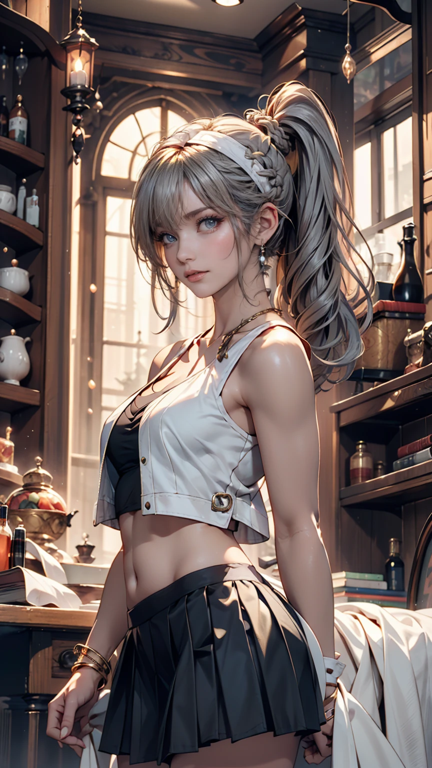 (masterpiece, Highest quality, High resolution: 1.2), 1 person, alone, Twin tails, Grey Eyes, Upper Body, dress, Silver Hair