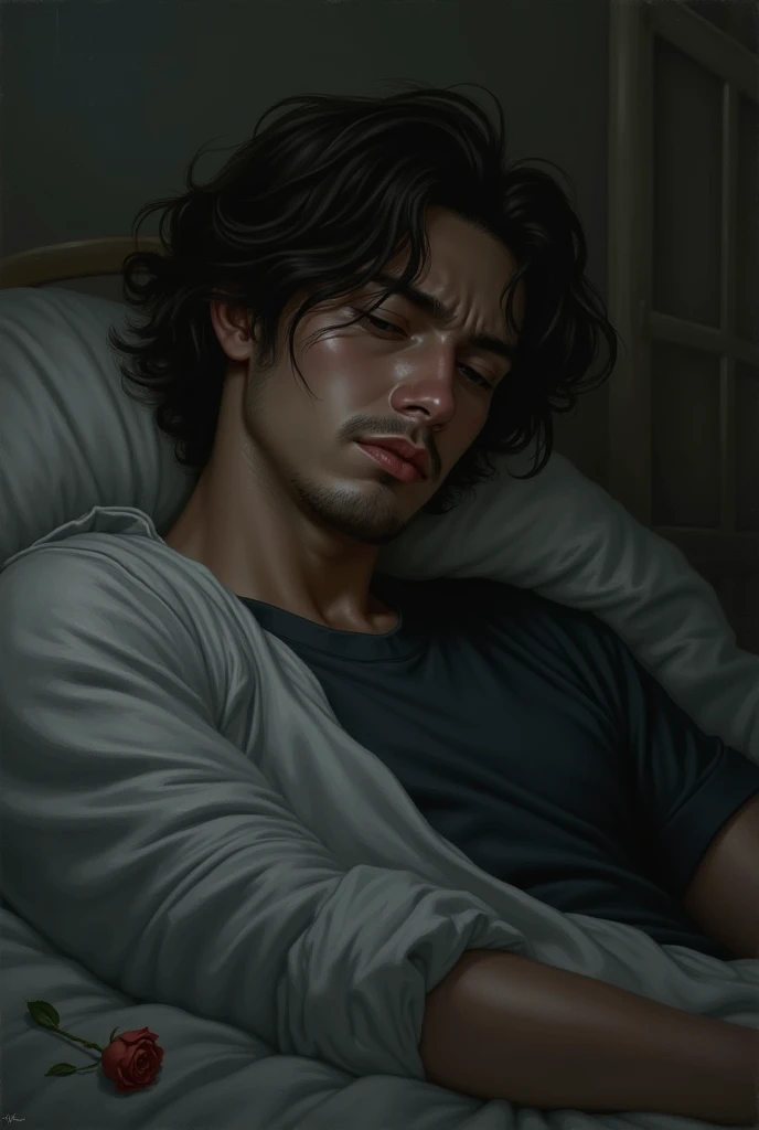 Remove background, and change handsome boy sleep