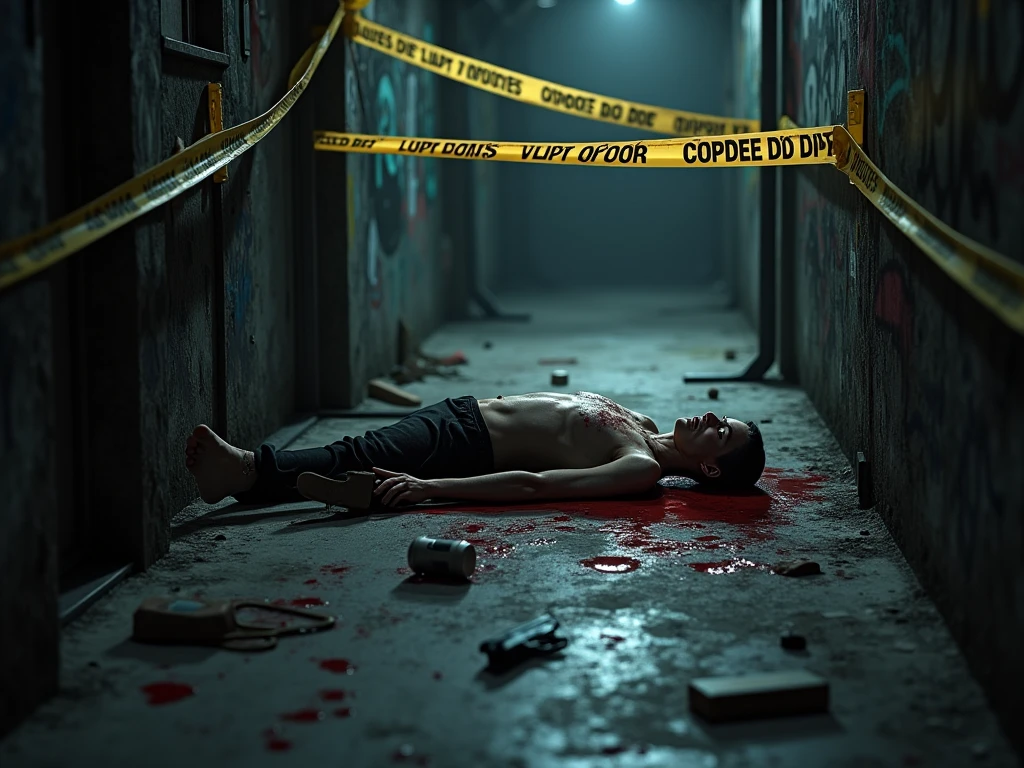 4k, ultra realistic, realistic, textured skin, crime scene, knife, stabbed, men,
dead body, mall