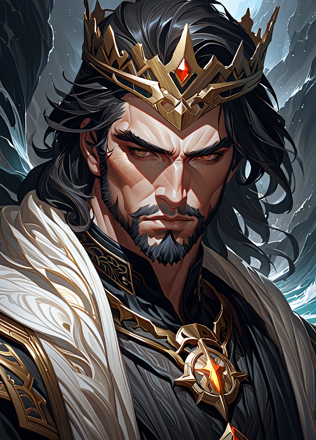 Li Gu's battle shocks everyone, displaying extraordinary combat power, his body radiating a powerful aura, bulging muscles, determined gaze, as if transformed into a war god. However, due to excessive exhaustion, he cannot sustain it for long, his stamina gradually weakening, , 32k, best quality, masterpiece, super detail, high details,