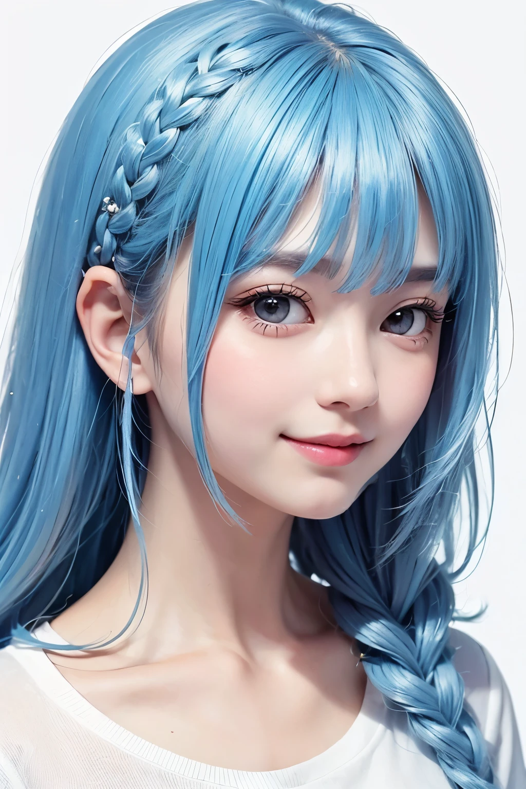 Silver hair braid