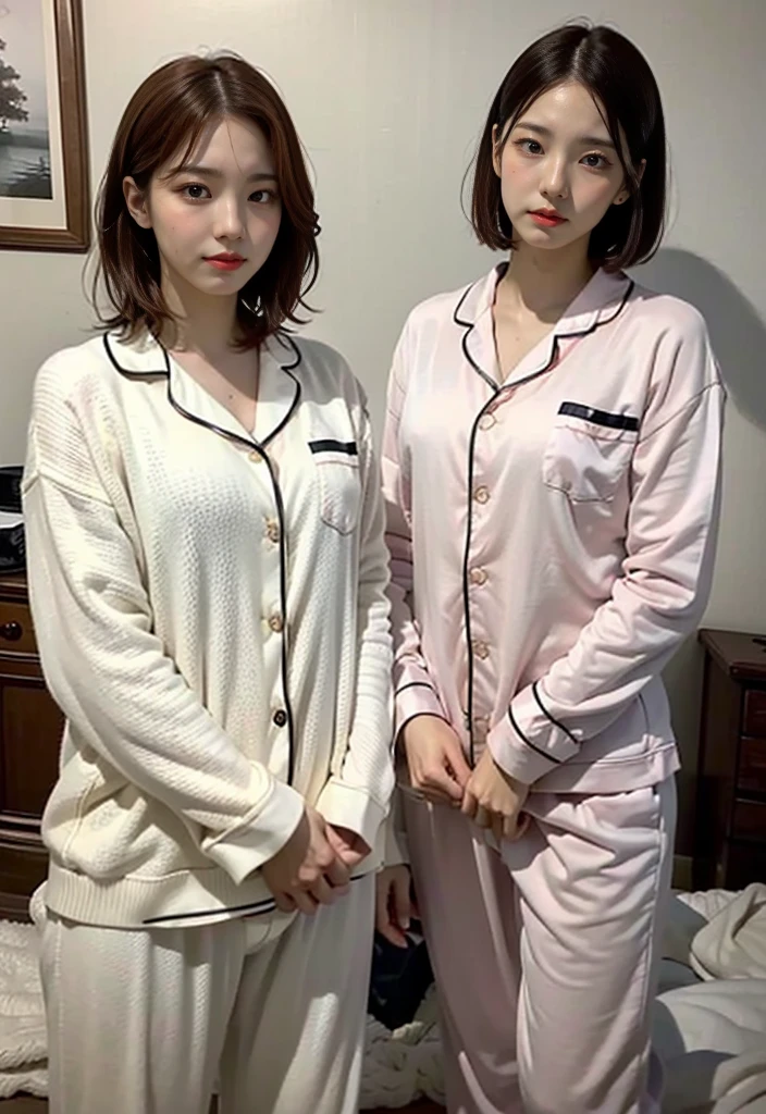Jennie and Jisoo wearing selfie pony kingurumi pajamas