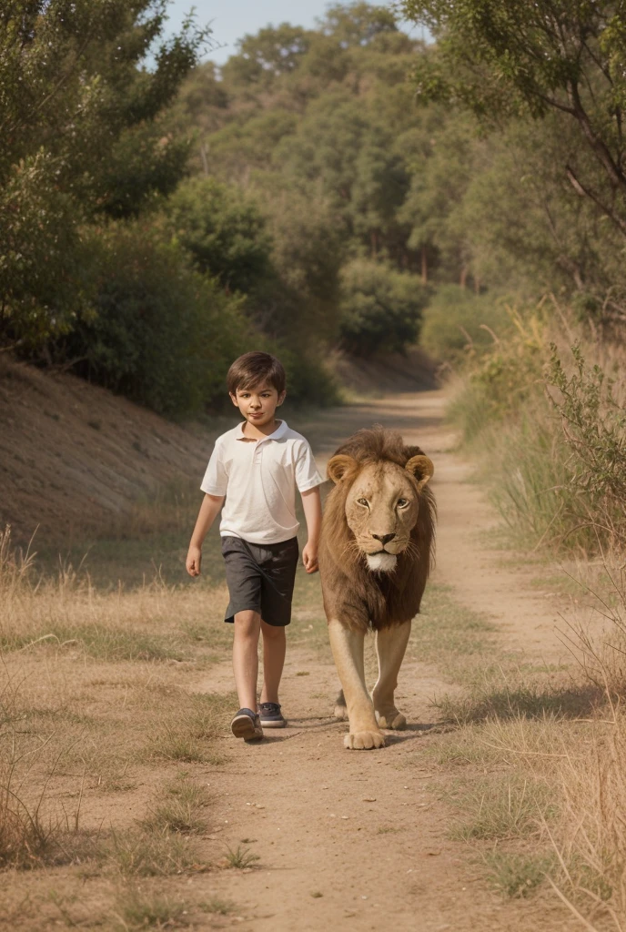 guttonerdvision5, (((a 3-year-old boy wearing glasses, detailed and realistic face)))), a family of lions, male lion, female lioness, (cute cubs). Scene on a rock, realistic, ultra detailed, reddish sky, sunset, real, professional photography, dslr
