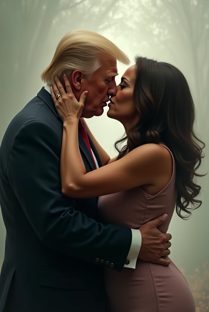 Trump in bed with kamala harris