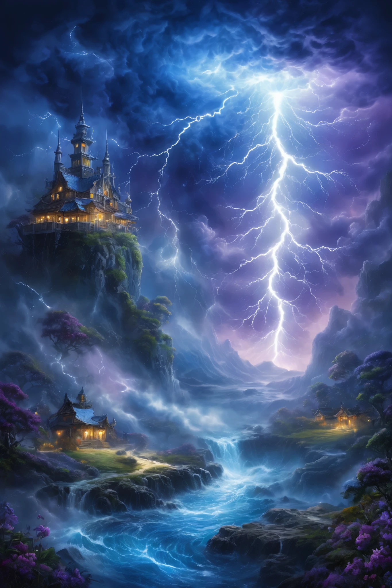 blue with the cornflower-purple swirl of a storm plus the intense glow of lightning , exploding against a starry background A thick deep bundle of white smoke a diverse world of glow four frames
The film lighting is very beautiful, perfect composition , complicated details, ultra-detailed exquisite works by the master High-quality works by the artist
Very thick fog . The atmosphere is mysterious , Majestic and Majestic ., Surrealism , The radiant artistic aesthetics of the magical landscape , complex fantasy paintings ,
detailed fantasy art fantasy illustration mysterious fantasy art , extremely detailed dream scene , Perfectly composed , 錯綜 complicated details, detailed digital art
