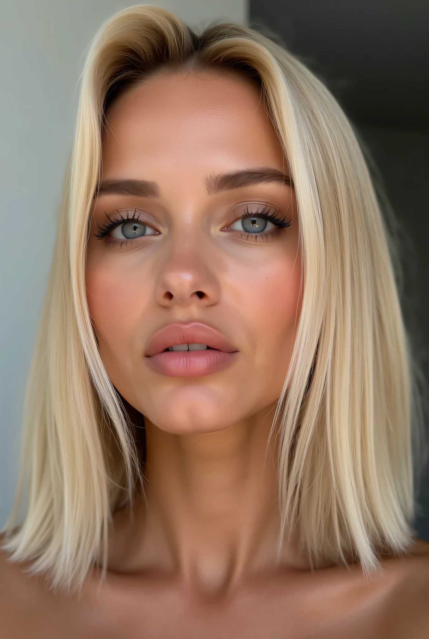 Emily sears, (iPhone 15), straight blonde hair