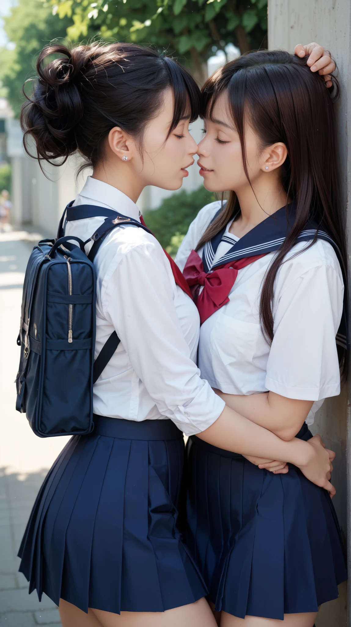 lesbian, Japanese High School、uniform、