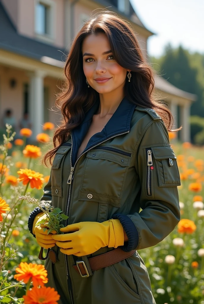 ((masterpiece, best quality))
<lora:add_detail:0.7>
<lora:ExpanseCaminaDrummer:0.8>
ExpanseCaminaDrummer, 1girl, solo, hair updo, surrounded by sunflowers in a bright field, smiling, with hands on hips