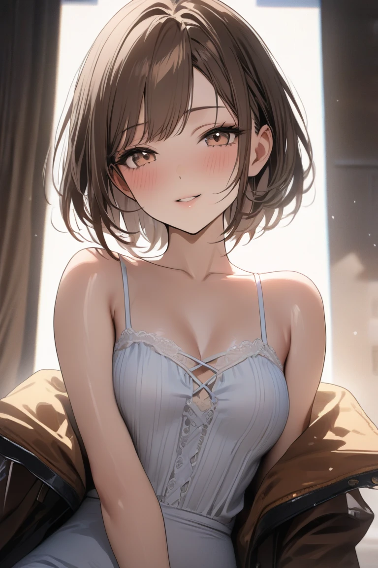 top quality, Pastel painting, depraved Tender atmosphere, 1 girl and 1 boy, Cute, smile happily, brown short hair of different colors,,, Blue-eyed, green eyed, ((Absolutely no clothes:1,6)), camel's foot, ((naked)), I look at the viewer, Bottom view, Without underwear, world, without panties caress each other, legs apart, the boy has an erection,