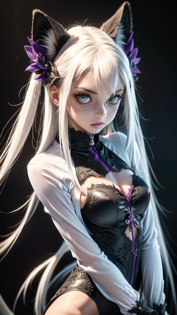 (nsfw), rezeroEmilia, Emilia, Braiding, crown Braiding, flower, hair flower, hair ornaments, Hair Ribbon, Long Hair, Pointed Ears, (Purple eyes:1.2), Gray Hair, x hair ornaments,
break 上半身は裸:1.5, white bunny suit, sexy, Fits perfectly to the skin, Medium chest, Fishnet tights, Garter Straps, zettai ryouiki,
break outdoors, city,
break looking at viewer, Cowboy Shot, whole body, break (masterpiece:1.2), Highest quality, High resolution, unity 8k wallpaper, (figure:0.8), (Beautiful attention to detail:1.6), Highly detailed face, Perfect lighting, Highly detailed CG, (Perfect hands, Perfect Anatomy),
