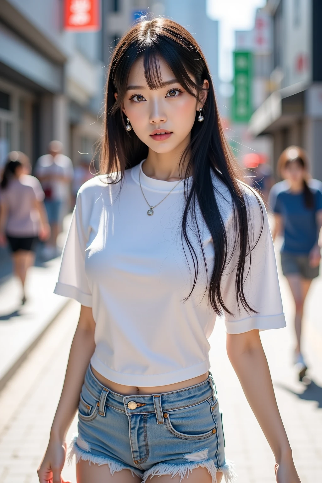 Tabletop、supreme beauty、masterpiece, (Stock Highlight 1.3)、 (Pastel colored long sleeve top 1.3)、(Panties 1.3),Slender,Japanese,line up,Dynamic Angle、 Attention to detail, Depth of written boundary, 135mm, Textured skin, Super detailed, high quality, Awards, 最high quality, High resolution, 8K, White skin,Natural light,stylish,Perfect composition、最high quality、Very detailed、masterpiece、Slender body,Beauty、Age 25、During commute、(Random hairstyle)