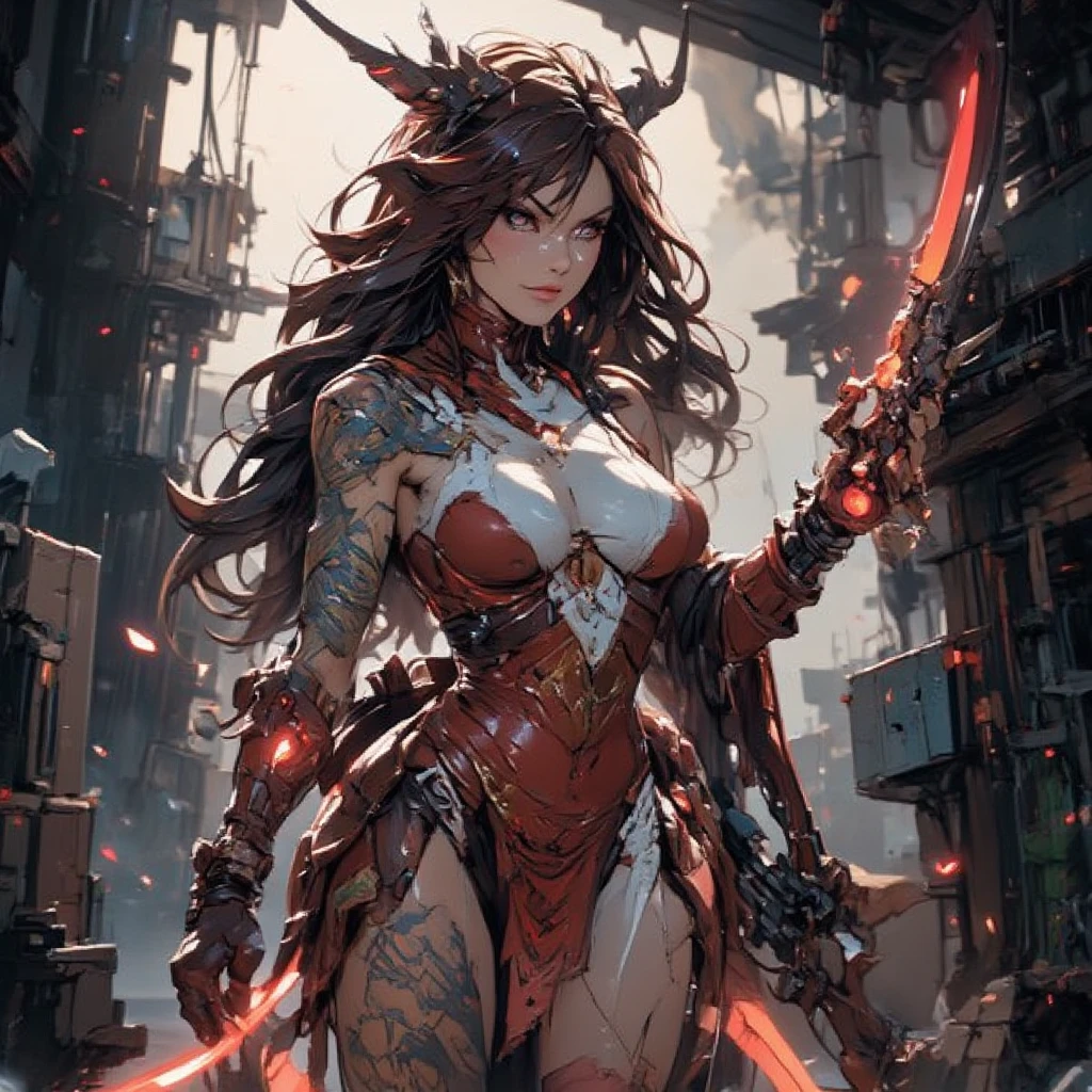 God of war, female, black, red, orange, shadow demon abilities, nsfw, perfect face, perfect hands, perfect body