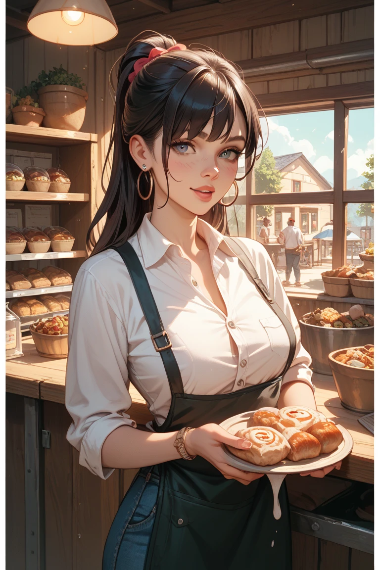 ((8k)), ((vue de profil)), jardin, ((dressed character)), ((Chef d'oeuvre)), ((gros seins)), ((Original clothing)), (qualité d'image très élevée), (finely detailed eyes and detailed face:1.3), (extremely fine and beautiful:1.1), (Perfect details:1.1), Viper, Nikke