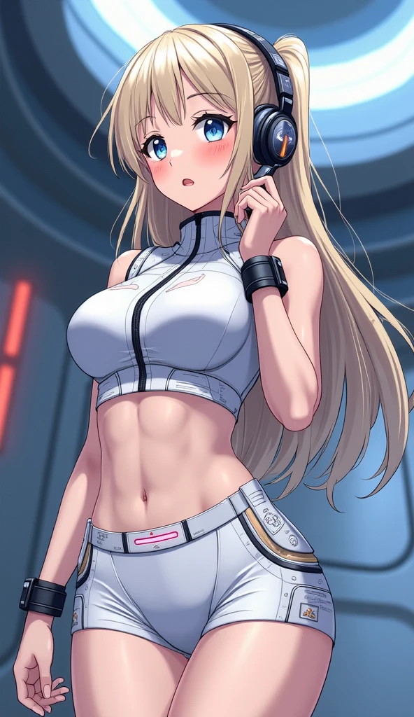 ultra-detailed、highest quality、Highest image quality、master piece、8K、blonde curly hair、(SFW huge body)、(((Rear view)))、cowboy shot、Wearing a thong