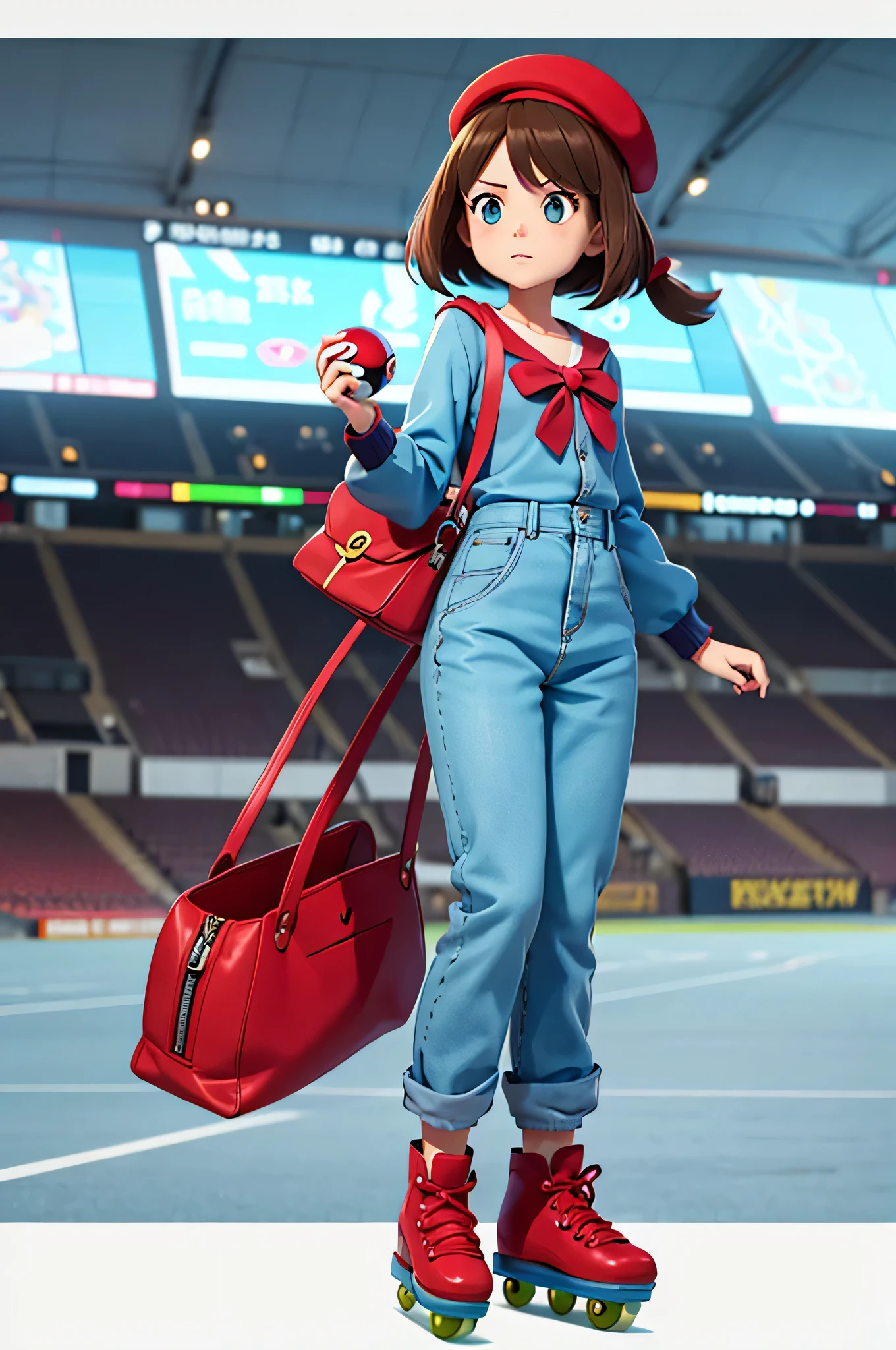 A 17-year-old beautiful young woman, realistic cute beautiful woman full body image, bright octane color trending at the art station, unified color background wall, wearing a blue skirt and jacket, beautiful 3 d rendering, cute pixar, inspired by Du Qiong , black haired beauty, andrew dickson, realistic, 3D, cartoon style, well shaded, smooth, Pixar, Lexica Aperture v.3,5.