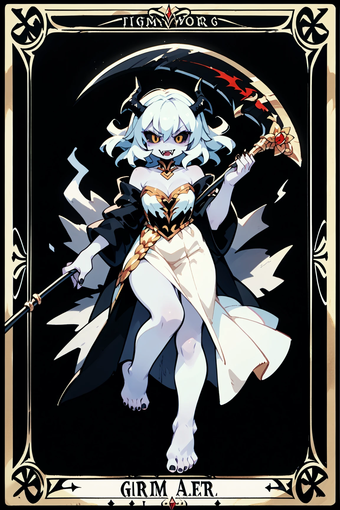 Throne sofa　High level image quality　best image quality　8K　 adult woman　whole body view　portrait　red long gloves（elbow gloves）　　red long dress（slit）　white wolf ears  　short hair（（shortcut）（gray hair）（perm）（fluffy））　eye color is blue　attractive evil face , face detail , smile ,  sexy pose   ,  labrynth , erotic standing styles , view  from  behind    , view legs lifted , 