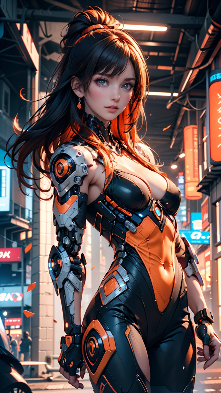 Blade Runnerのロサンゼルス、cyber punk、Blade Runner、woman、Red hair、Shortcuts、雑然としたcyber punkシティー